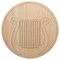 Bard Instrument Harp Lyre Unfinished Wood Shape Piece Cutout for DIY Craft Projects